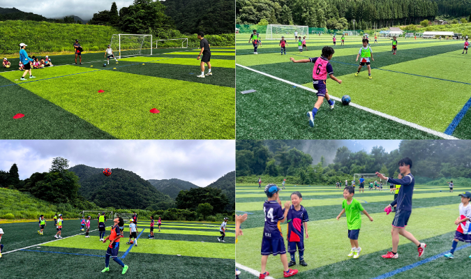 サッカー集中コースのトレーニング